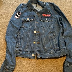 Zara Mickey patch Disney denim jacket